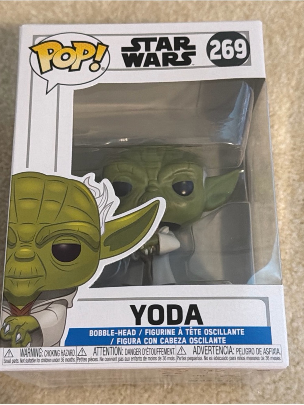 Funko Pop! Yoda Star Wars Clone Wars #269 Vinyl Bobble Toy Figure New and Sealed
